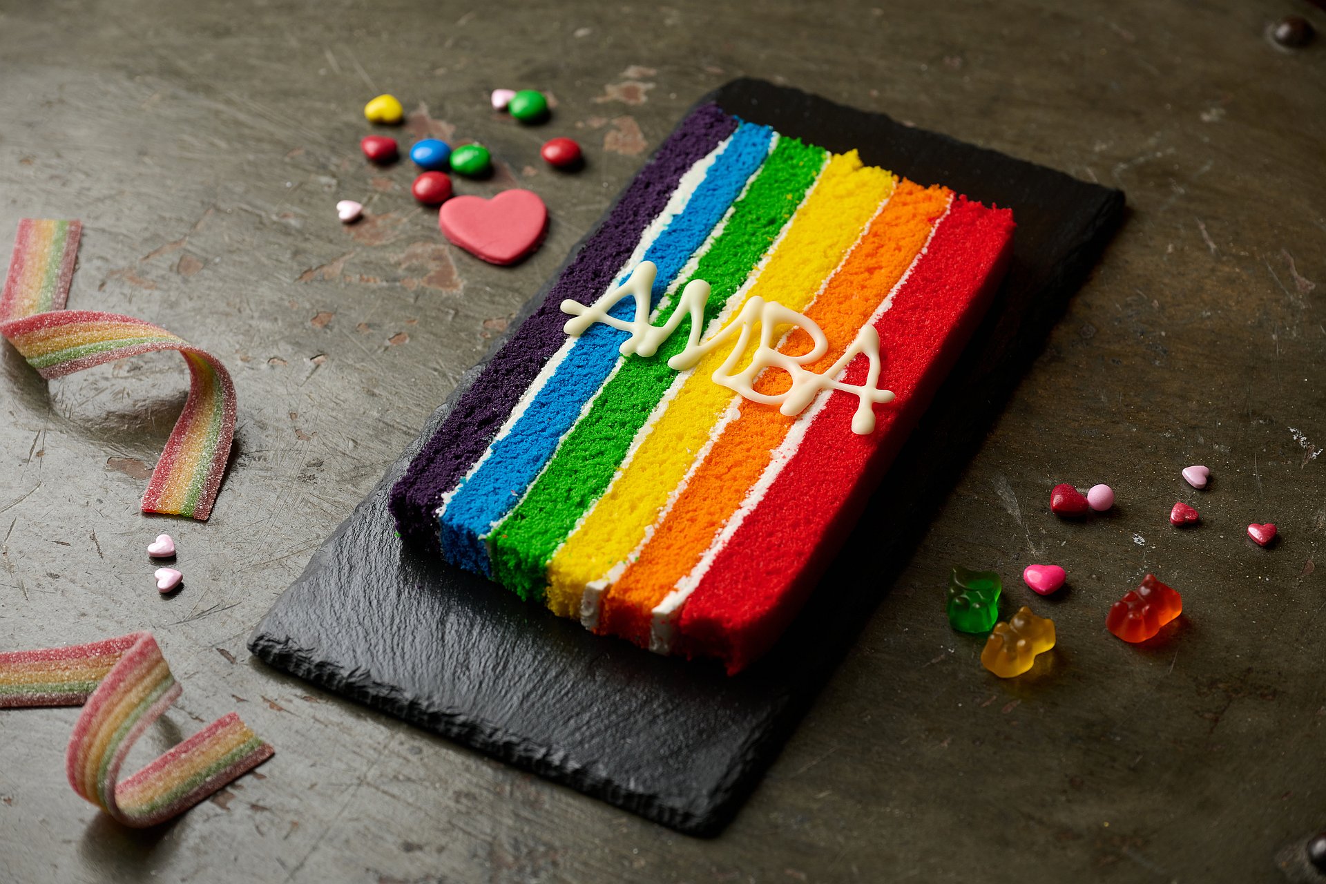 Pride Holiday Rainbow Six Cake at LGBTQ friendly amba Taipei Ximending hotel