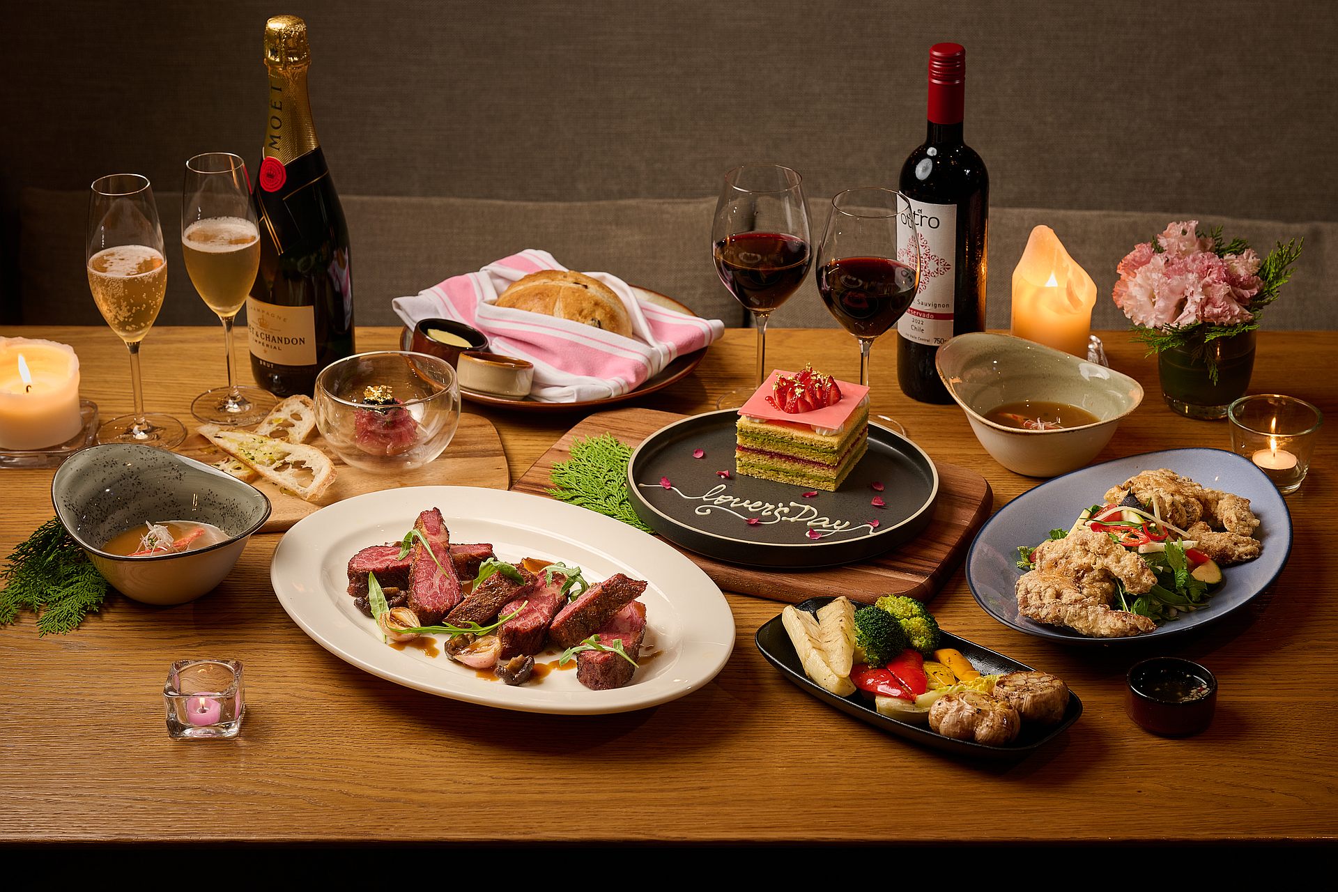 2024 Valentine's Day Dinner For Two at romantic Que Woodfired Grill of amba Taipei Songshan Hotel