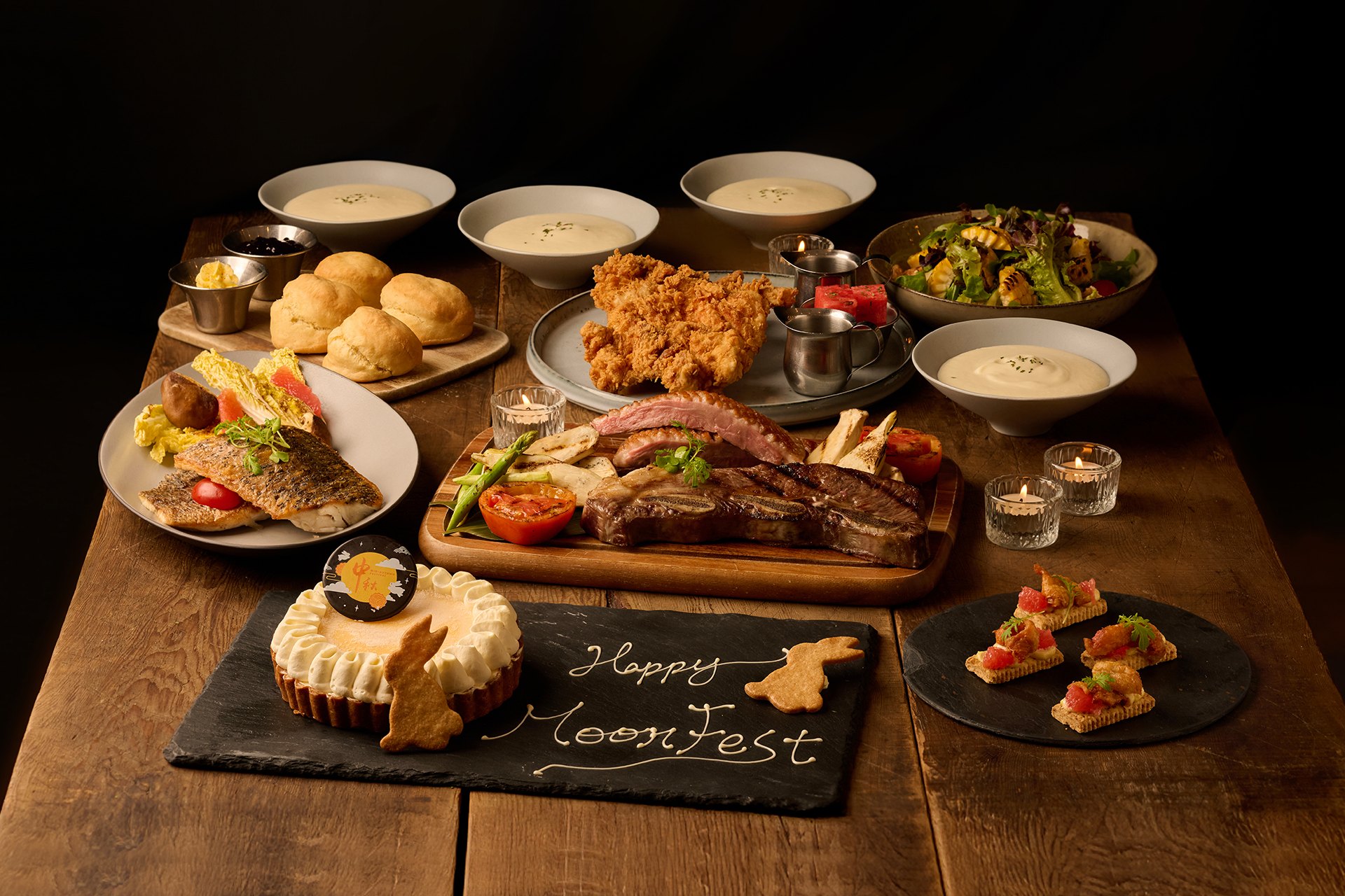 2025 Mid-Autumn Festival special menu for four at Buttermilk restaurant of amba Taipei Zhongshan Hotel 