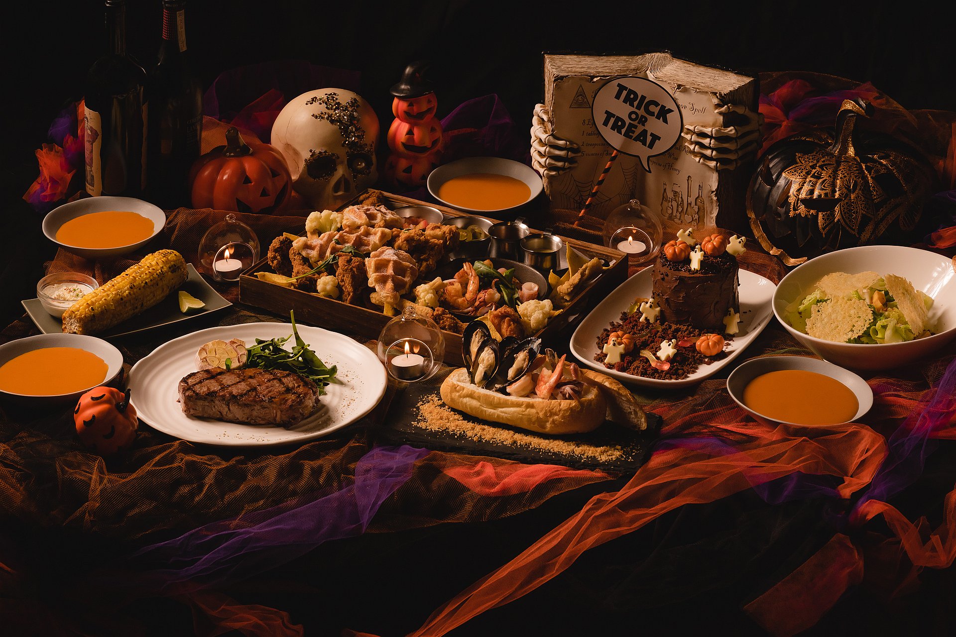 amba Taipei Zhongshan hotel Buttermilk restaurant Halloween sharing menu for four