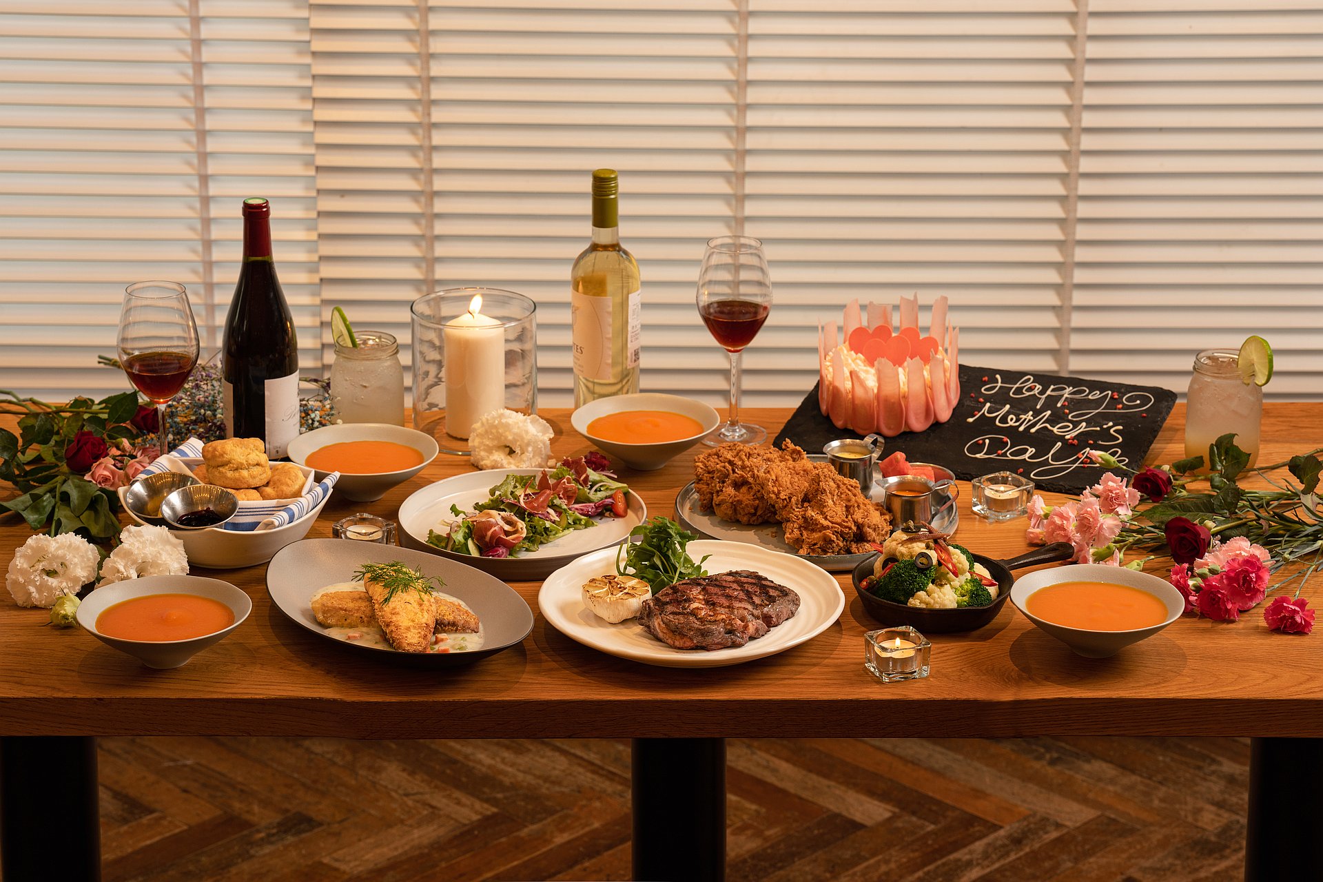 amba Taipei Zhongshan Hotel Buttermilk restaurant 2021 Mother's Day special menu for four